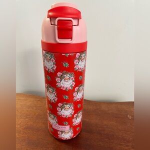 Simply Belle by Simply Southern Vintage Santa Cheetah Print 24oz Travel Tumbler
